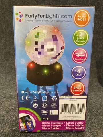 1443038-3 2 st Discokulor med 4 LED-lampor