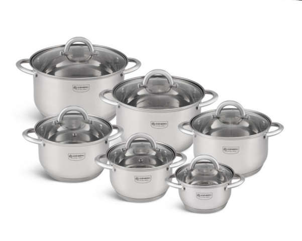 1441234-1 12-piece saucepan set - 9-layer base
