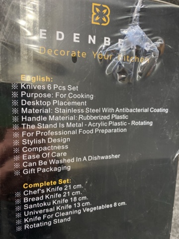 1441244-4 Knife set 6 pieces stainless steel