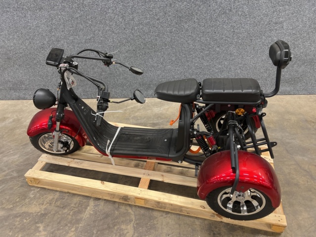 1443078-4 Elscooter Trehjuling - Röd 2000W