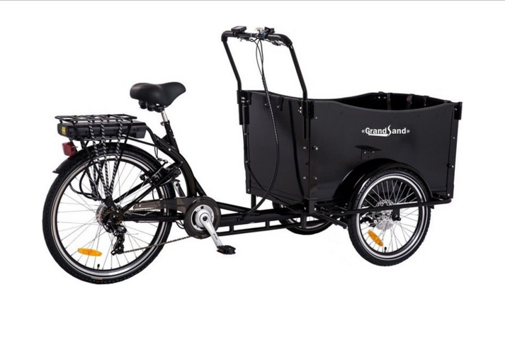 1443076-2 Eldriven Lådcykel med svart låda