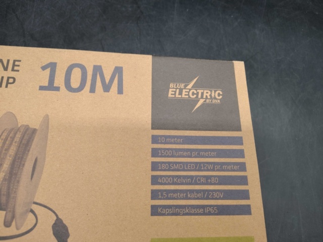 1443656-3 Arbetsbelysning LED-slinga, 2 st – Blue Electric, Flex-Line 10M, 1500 lm/m, 4000K, IP65