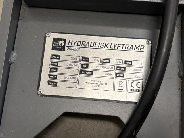 1409330-4 Portabel saxlyft 2500 kg - Pela Tools - 2023