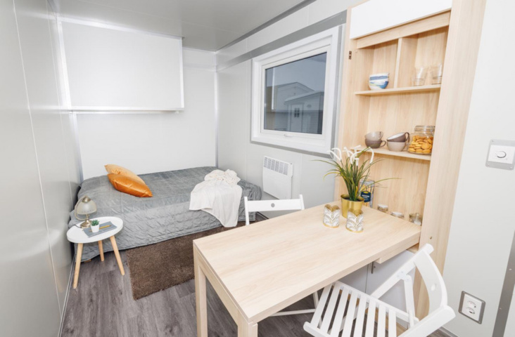 1444259-69 Boendecontainer – 40’ HC med 2 studiolägenheter (oanvänd)