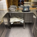 1373042-4 Stainless steel restaurant counter and workstation, Coreco refrigerated counter