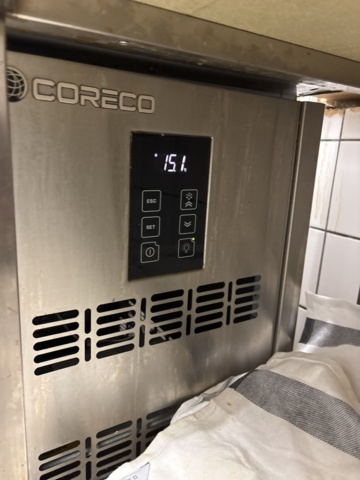 1373042-6 Stainless steel restaurant counter and workstation, Coreco refrigerated counter