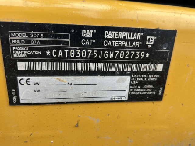 1423471-71 Bandgrävare med tiltrotator och planeringsskopa - CAT 307,5 -2021