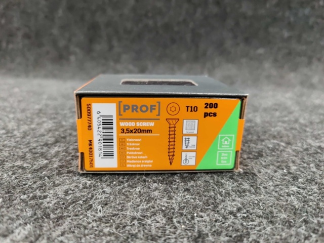 1444534-8 Ca 800 st Förpackningar Träskruv Prof 3,5x20 mm