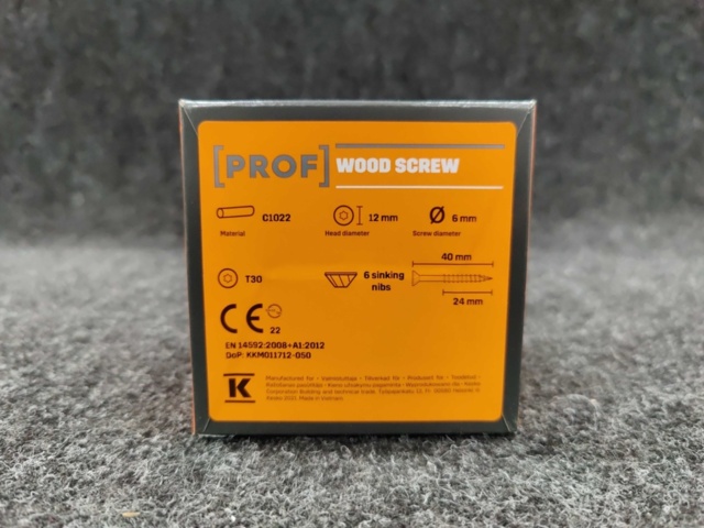 1444494-8 384 st Förpackningar Träskruv Prof 6x40 mm