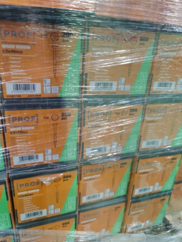 1444502-10 576 st Förpackningar Träskruv Prof 3,5x45 mm