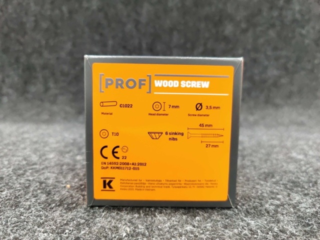 1444502-14 576 st Förpackningar Träskruv Prof 3,5x45 mm