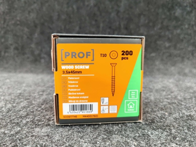 1444502-13 576 st Förpackningar Träskruv Prof 3,5x45 mm