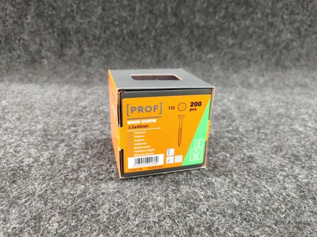 1444502-12 576 st Förpackningar Träskruv Prof 3,5x45 mm