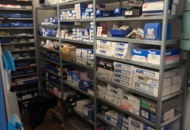 1420288 Plåthyllor 7 sektioner med innehåll - Reservdelar