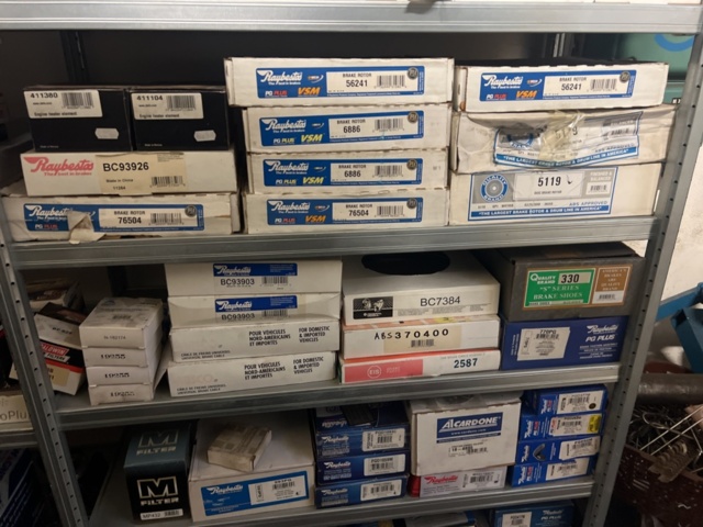 1420288-7 Plåthyllor 7 sektioner med innehåll - Reservdelar