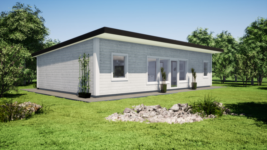 1445648-2 Frame for single-storey holiday home of about 90 m²