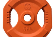 1446041 2 pcs. Bodypump ORANGE weight plates 5 kg (30 mm) - Nordic Strength
