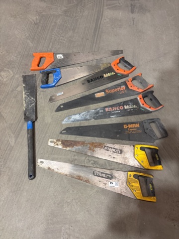 1349543-1 Samling sågar - Bahco, Stanley, mm.