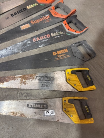 1349543-2 Samling sågar - Bahco, Stanley, mm.