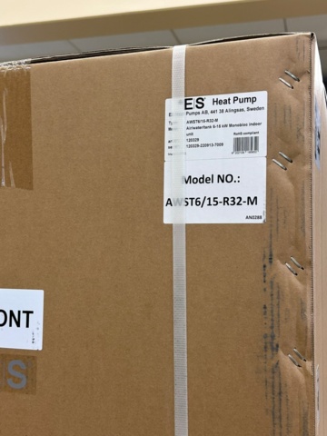 1446750-6 12kW luft/vatten värmepump från Energy Save med varmvattentank, rostfri buffertank K62