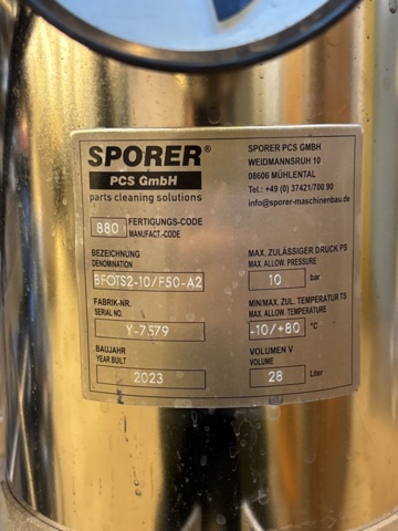 1409356-19 Komponenttvättmaskin Sporer TRL-S 900 -2023