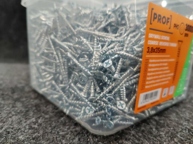 1444544-8 45 st Förpackningar Hårdgipsskruv Prof 3,8x35 mm