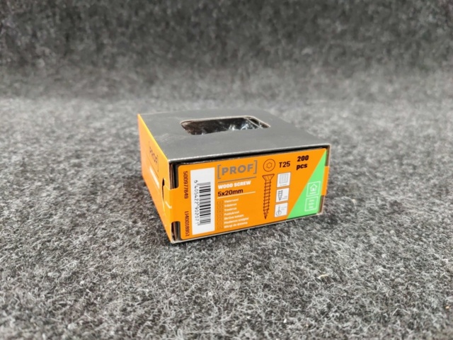 1444553-9 1080 st Förpackningar Träskruv Prof 5x20 mm