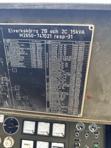 1321189-12 Generator Kalmar 15kva only 49 hours