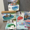 1436333-3 Lot of inflatable pools and swimming toys
