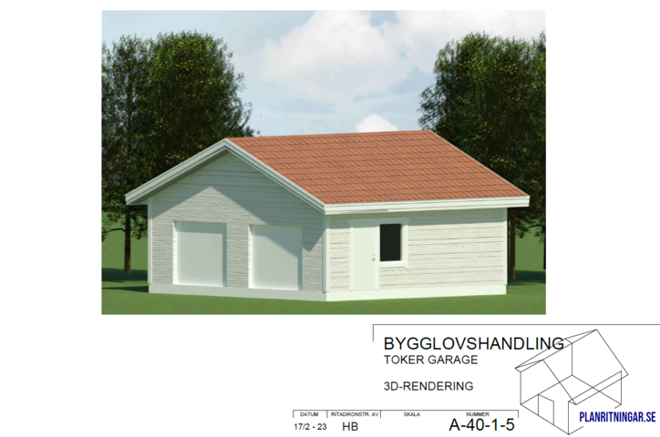 1447947-1 Stomme dubbelgarage på cirka 60 kvadrat