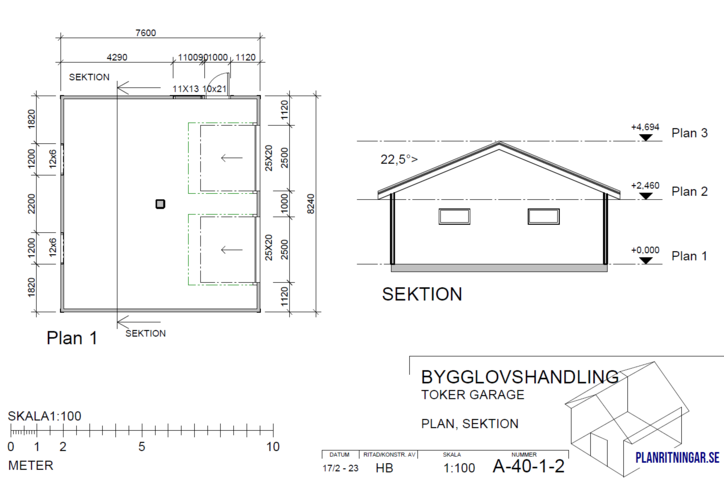 1447947-2 Stomme dubbelgarage på cirka 60 kvadrat