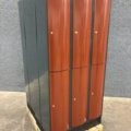 1448476-2 2 small compartment cabinets 3 sections, 6 compartments, 1740x900x550 mm, red metallic