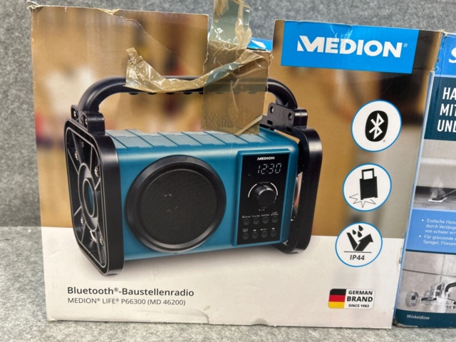 1436455-3 Steam cleaners about 30 pcs and Bluetooth radios about 7 pcs