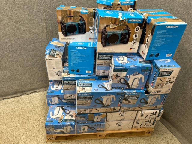 1436455-6 Steam cleaners about 30 pcs and Bluetooth radios about 7 pcs