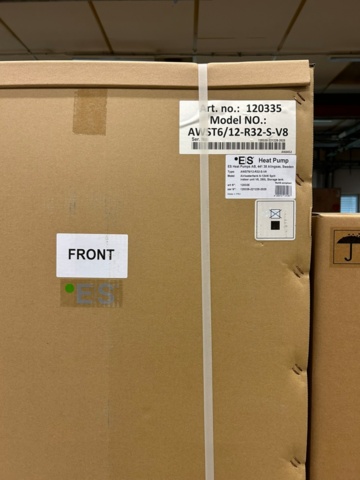 1448693-10 12 kW luft/vatten värmepump från Energy Save med stor 250L varmvattenstank L63