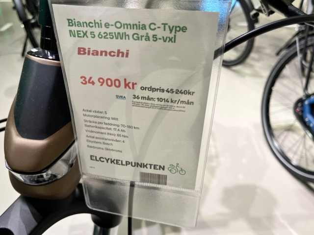 1423969-3 Electric bike (without battery) - Bianchi e-Omnia C-Type Nex 5