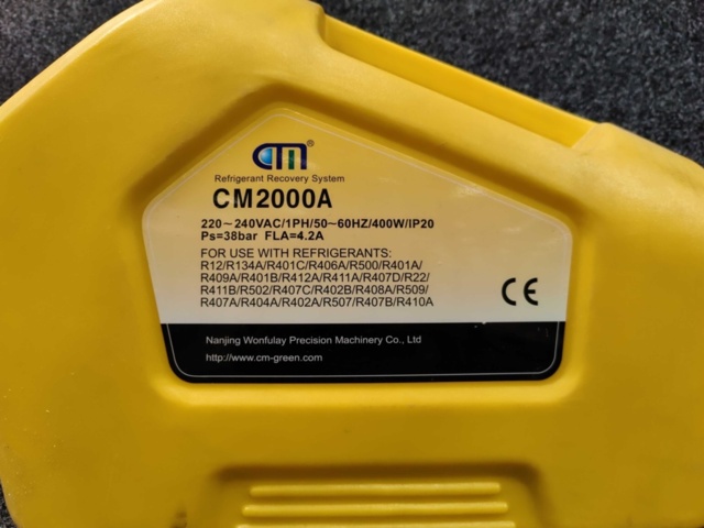 1448988-6 Portable Refrigerant Recovery Machine CM2000A