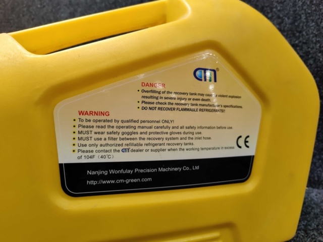 1448988-8 Portable Refrigerant Recovery Machine CM2000A