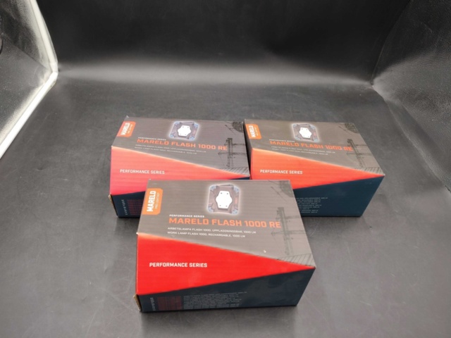 1449041-2 Arbetslampa , 3 st – Mareld Flash 1000 re – uppladdningsbar, kompakt, 1000 lm