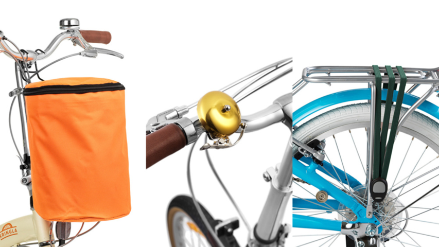1379010-1 Bicycle accessories, approximately 9,000 pieces – lighting, bags, bells, pumps, etc.