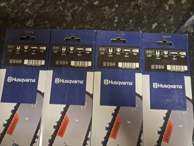 1271932-2 Husqvarna Chainsaw Bar 15" 4pcs