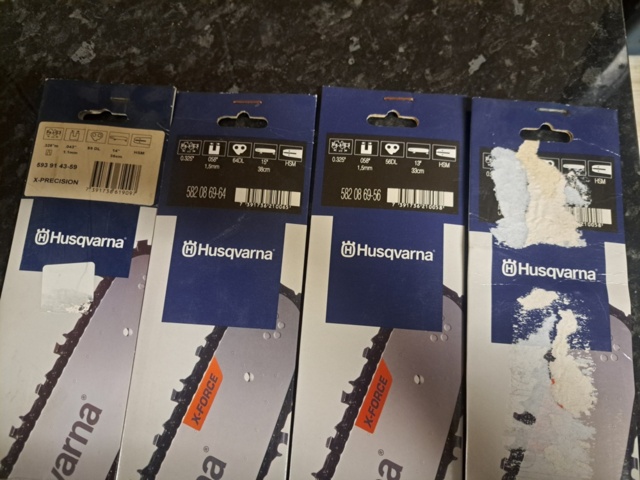 1271933-2 Husqvarna Chainsaw Bars Mixed Sizes 4pcs
