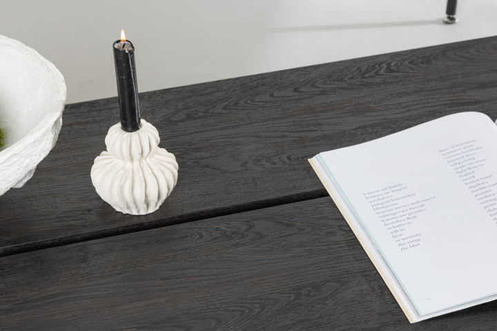 1446192-4 Coffee table, pedestal and shoe shelf black