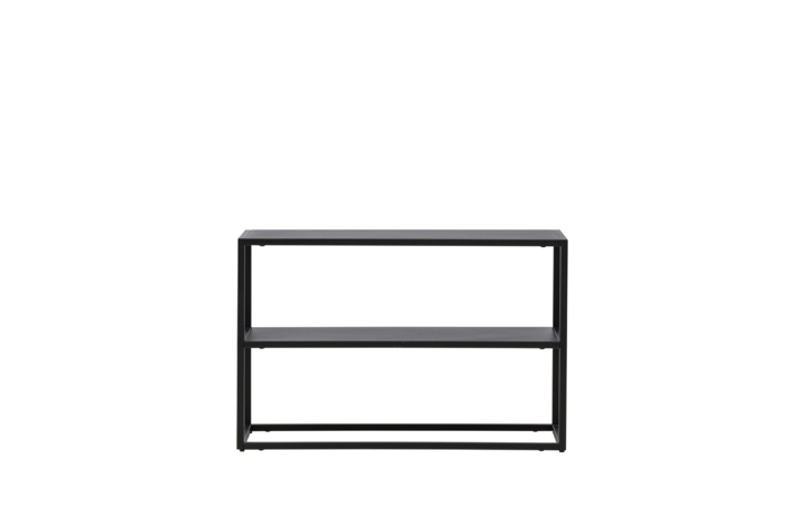 1446192-2 Coffee table, pedestal and shoe shelf black