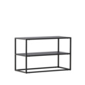 1446192-5 Coffee table, pedestal and shoe shelf black