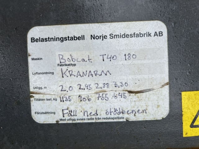 1423601-94 Teleskoplastare Bobcat T36.120SLB med många tillbehör