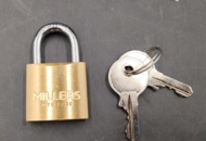 1449224 Hänglås, 20 st – Millers, mässing, 30 mm