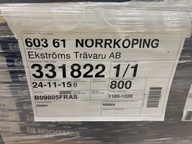 1449349-3 7 internal doors Swedoor Unique 01L Solid 525x2040x40mm