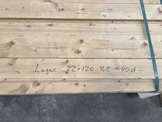 1449352-5 40 st Brädor Sandåsa 22x120, 4,8m