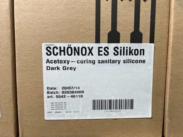 1449504-3 108 st Våtrumssilicon Schönox, dark grey & silver grey